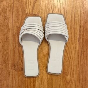Dolce Vita White Slide Sandals